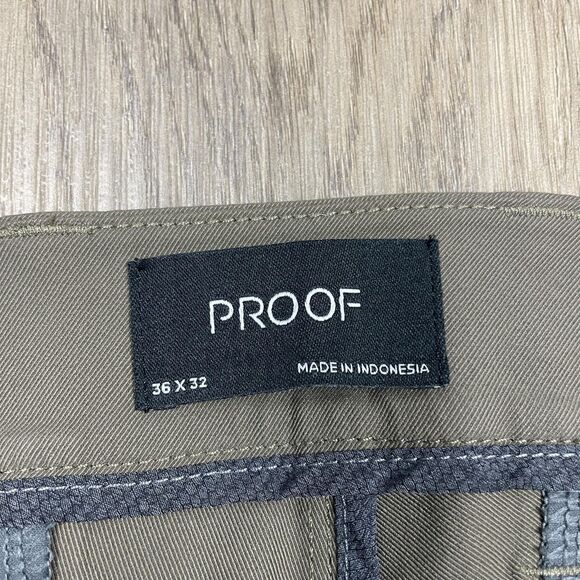 Proof Pants Mens 36x32 Olive Nomad Pant Athletic Tapered Travel Performance - Picture 4 of 11